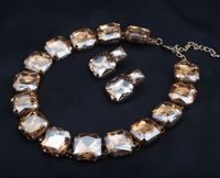 Dame Geometrisch Vergoldet Künstliche Edelsteine Glas Glas Kupfer Großhandel Halskette main image 2