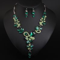 Lady Flower Artificial Gemstones Artificial Crystal Alloy Wholesale Necklace main image 4