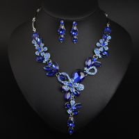 Lady Flower Artificial Gemstones Artificial Crystal Alloy Wholesale Necklace main image 2