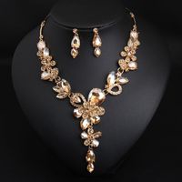 Lady Flower Artificial Gemstones Artificial Crystal Alloy Wholesale Necklace main image 5