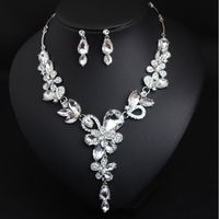Lady Flower Artificial Gemstones Artificial Crystal Alloy Wholesale Necklace sku image 4