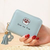 Women's Stripe Pu Leather Zipper Wallets main image 1