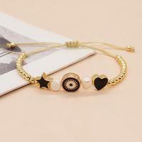 Ig Style Pentagram Heart Shape Eye Freshwater Pearl Copper Wholesale Bracelets main image 7