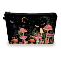 Women's Small All Seasons Polyester Flower Basic Square Zipper Cosmetic Bag sku image 1