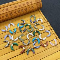 Ethnic Style Moon Natural Stone Wholesale Pendants Jewelry Accessories main image 4