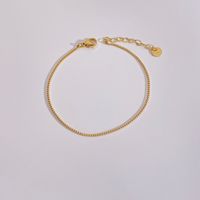 Casual Geometric 304 Stainless Steel 16K Gold Plated White Gold Plated Gold Plated Bracelets In Bulk sku image 1