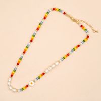 Elegant Lady Buddha Letter Alloy Freshwater Pearl Glass Beaded Women's Necklace sku image 7