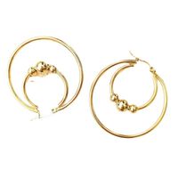 1 Pair Retro Lady Solid Color Plating Stainless Steel Hoop Earrings main image 3