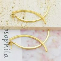 1 Pair Elegant Lady Fish Plating Stainless Steel Earrings main image 3