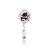 Cross-border Can Buckle Doctor Nurse Flexible Glue Pvc Work Permit Name Badges Holder Certificate Retractable Buckle Name Tag Clip sku image 10
