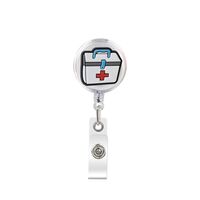 Cross-border Can Buckle Doctor Nurse Flexible Glue Pvc Work Permit Name Badges Holder Certificate Retractable Buckle Name Tag Clip sku image 3