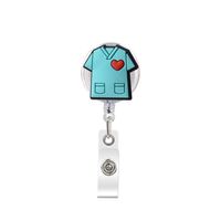 Cross-border Can Buckle Doctor Nurse Flexible Glue Pvc Work Permit Name Badges Holder Certificate Retractable Buckle Name Tag Clip main image 3