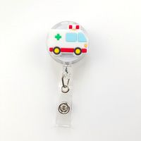 Cross-border Can Buckle Doctor Nurse Flexible Glue Pvc Work Permit Name Badges Holder Certificate Retractable Buckle Name Tag Clip sku image 27