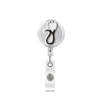 Cross-border Can Buckle Doctor Nurse Flexible Glue Pvc Work Permit Name Badges Holder Certificate Retractable Buckle Name Tag Clip sku image 18