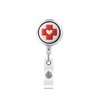 Cross-border Can Buckle Doctor Nurse Flexible Glue Pvc Work Permit Name Badges Holder Certificate Retractable Buckle Name Tag Clip sku image 5