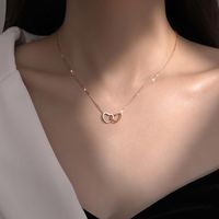 304 Stainless Steel 18K Gold Plated Simple Style Plating Heart Shape Necklace main image 3