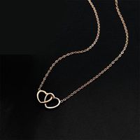 304 Stainless Steel 18K Gold Plated Simple Style Plating Heart Shape Necklace main image 1