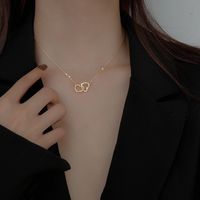 304 Stainless Steel 18K Gold Plated Simple Style Plating Heart Shape Necklace sku image 2