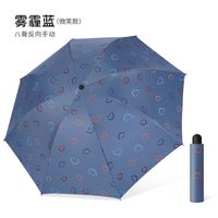 Regenschirm Großhandel Geschenk Koreanisch Mädchen Mori Uv Vinyl Werbung Regenschirm Set Logo Drei Faltbare Sonnenschutz Regenschirm sku image 15