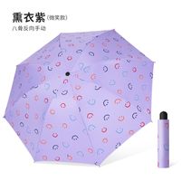Regenschirm Großhandel Geschenk Koreanisch Mädchen Mori Uv Vinyl Werbung Regenschirm Set Logo Drei Faltbare Sonnenschutz Regenschirm sku image 14