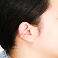 1 Pair Simple Style Leaves Chain Plating Copper 18k Gold Plated Ear Clips main image 8