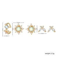 1 Set Simple Style Butterfly Plating Inlay Brass Zircon 18k Gold Plated Ear Studs main image 2