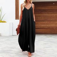 Women's Home Casual Solid Color Full Length Jumpsuits main image 3