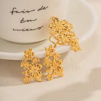 Wholesale Jewelry Elegant Modern Style Flower 304 Stainless Steel Plating Rings Earrings main image 3
