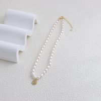 Simple Style Solid Color Pearl Necklace 1 Piece sku image 18