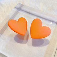 Ig Style Modern Style Heart Shape Plastic Resin Stoving Varnish Women's Ear Studs sku image 2