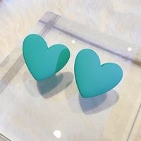 Ig Style Modern Style Heart Shape Plastic Resin Stoving Varnish Women's Ear Studs sku image 4