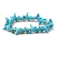 Vacation Beach Starfish Imitation Turquoise Women's Bracelets sku image 1