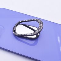 New Diamond Oval Ring Bracket Metal Mirror Fastened Ring Bracket Desktop Lazy Bracket Ultra-thin Fastened Ring sku image 1