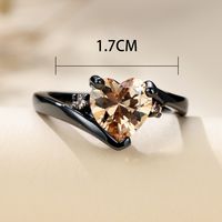 Classic Style Streetwear Heart Shape Copper Inlay Zircon Rings main image 4