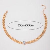 Hip-hop Cool Style Water Droplets Alloy Inlay Artificial Diamond Women's Choker main image 2