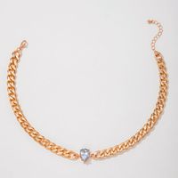 Hip-hop Cool Style Water Droplets Alloy Inlay Artificial Diamond Women's Choker main image 5