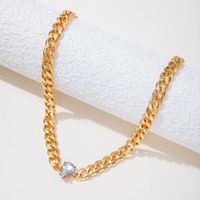 Hip-hop Cool Style Water Droplets Alloy Inlay Artificial Diamond Women's Choker main image 3
