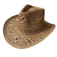 Unisex Retro Ethnic Style Bohemian Solid Color Straw Hat main image 5