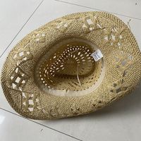 Unisex Retro Ethnic Style Bohemian Solid Color Straw Hat main image 4