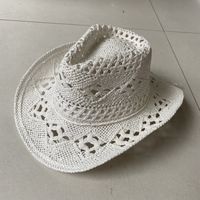 Unisex Retro Ethnic Style Bohemian Solid Color Straw Hat main image 1