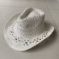Unisex Retro Ethnic Style Bohemian Solid Color Straw Hat main image 6