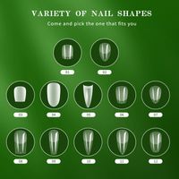 Simple Style Transparent Abs Nail Patches 1 Set main image 4
