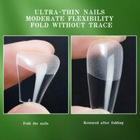 Simple Style Transparent Abs Nail Patches 1 Set main image 2