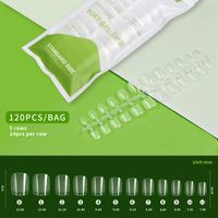 Simple Style Transparent Abs Nail Patches 1 Set sku image 1