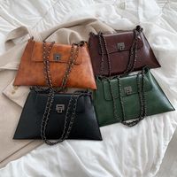 Women's All Seasons Pu Leather Classic Style Underarm Bag main image 6