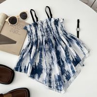 Women's Camisole Tank Tops Washed Backless Casual Elegant Romantic Ditsy Floral Tie Dye Polka Dots main image 2