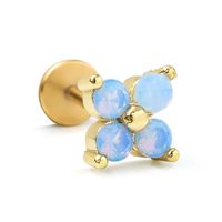 Simple Style Solid Color Copper 18k Gold Plated White Gold Plated Zircon Ear Studs In Bulk sku image 6