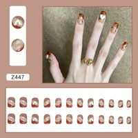 Cute Retro Heart Shape Rose Flower Abs Nail Patches 1 Set sku image 2