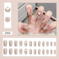 Cute Retro Heart Shape Rose Flower Abs Nail Patches 1 Set sku image 4