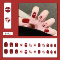 Cute Retro Heart Shape Rose Flower Abs Nail Patches 1 Set sku image 5
